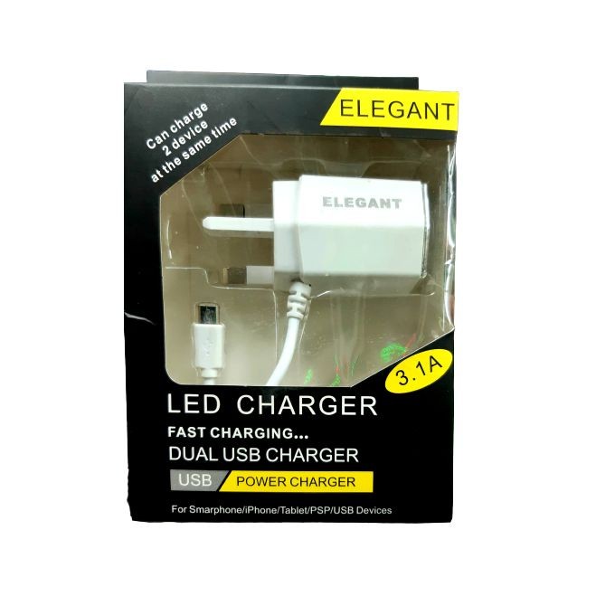 Elegant 3.1A Dual USB Fast Charger